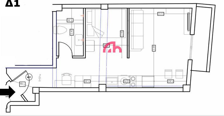 Studio / γκαρσονιέρα 37 τ.μ. για πώληση, Θεσσαλονίκη - Κέντρο, Ιπποκράτειο