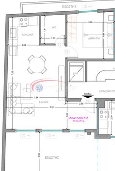 Studio / γκαρσονιέρα 50 τ.μ. προς πώληση
