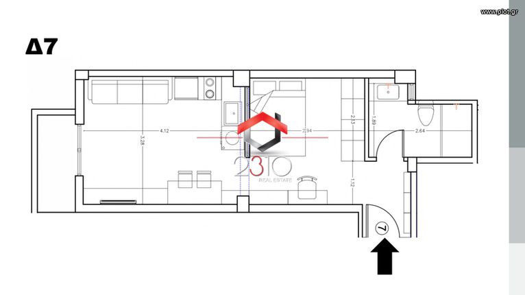 Studio / γκαρσονιέρα 33 τ.μ. για πώληση, Θεσσαλονίκη - Κέντρο, Καμάρα