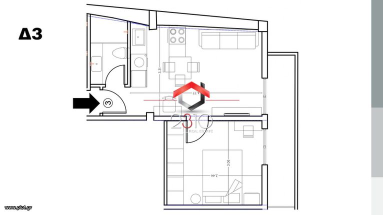 Studio / γκαρσονιέρα 40 τ.μ. για πώληση, Θεσσαλονίκη - Κέντρο, Καμάρα