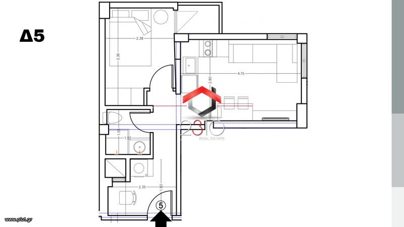 Studio / γκαρσονιέρα 38 τ.μ. για πώληση, Θεσσαλονίκη - Κέντρο, Καμάρα