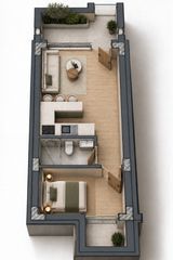 Studio / γκαρσονιέρα 33,60 τ.μ. προς πώληση, Καλλιθέα Κασσάνδρας-thumb-7