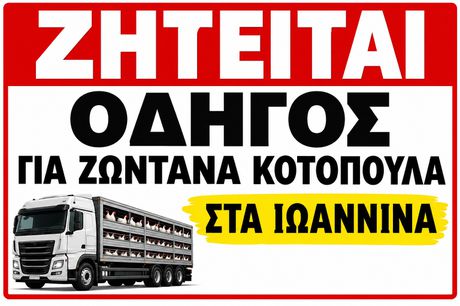 Ζητείται οδηγός στα Ιωάννινα