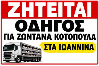 Ζητείται οδηγός στα Ιωάννινα