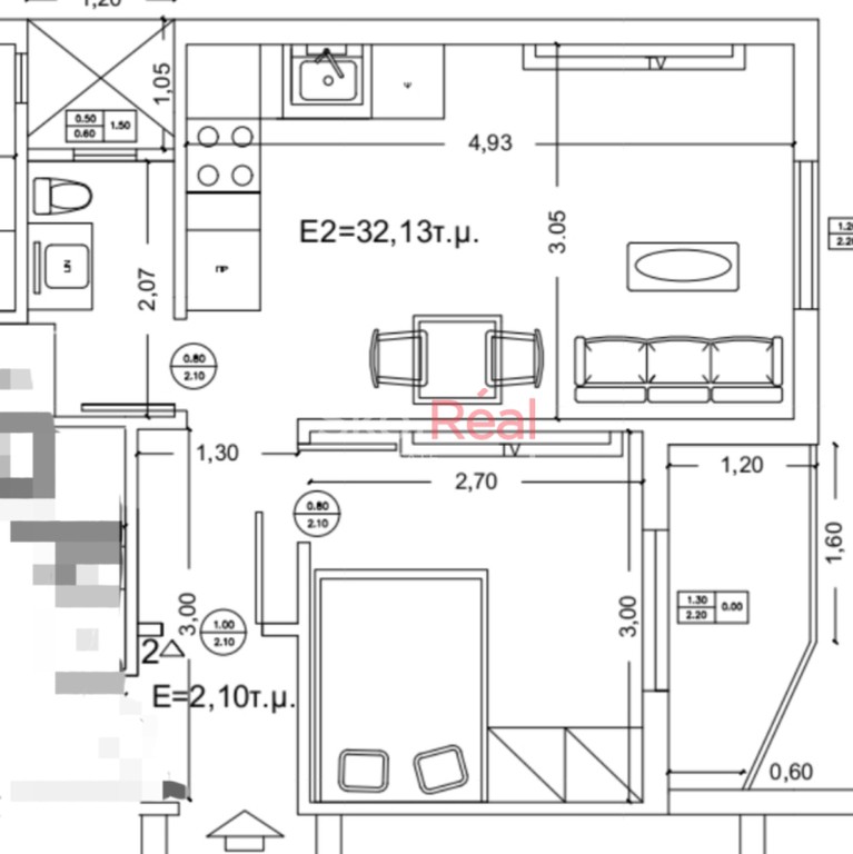Studio / γκαρσονιέρα 37 τ.μ. προς πώληση, Διοικητήριο