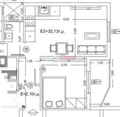 Studio / γκαρσονιέρα 37 τ.μ. προς πώληση, Διοικητήριο-thumb-1