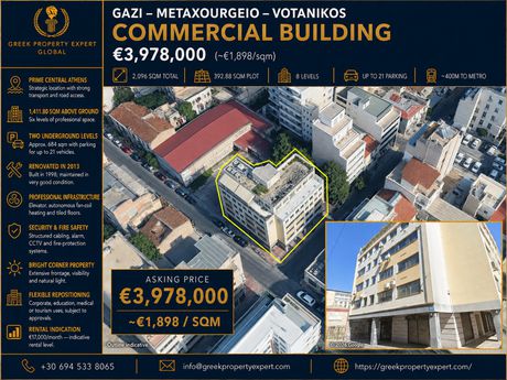 Επιχειρηματικό κτίριο 2.096 τ.μ. προς πώληση