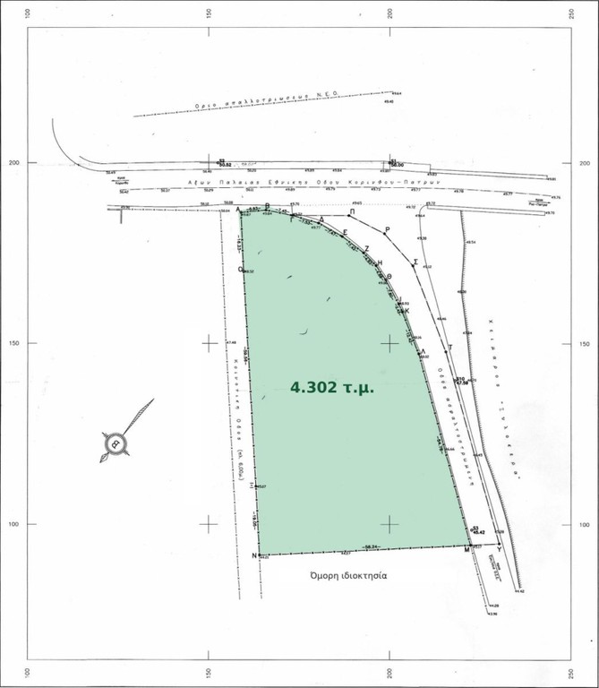 Land plot 4.302 sqm for rent, Achaia, Rio