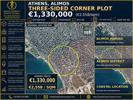 Οικόπεδο 520 τ.μ. προς πώληση