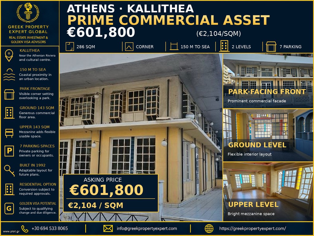 Κατάστημα 286 τ.μ. πρός πώληση, Αθήνα - Νότια Προάστια, Καλλιθέα