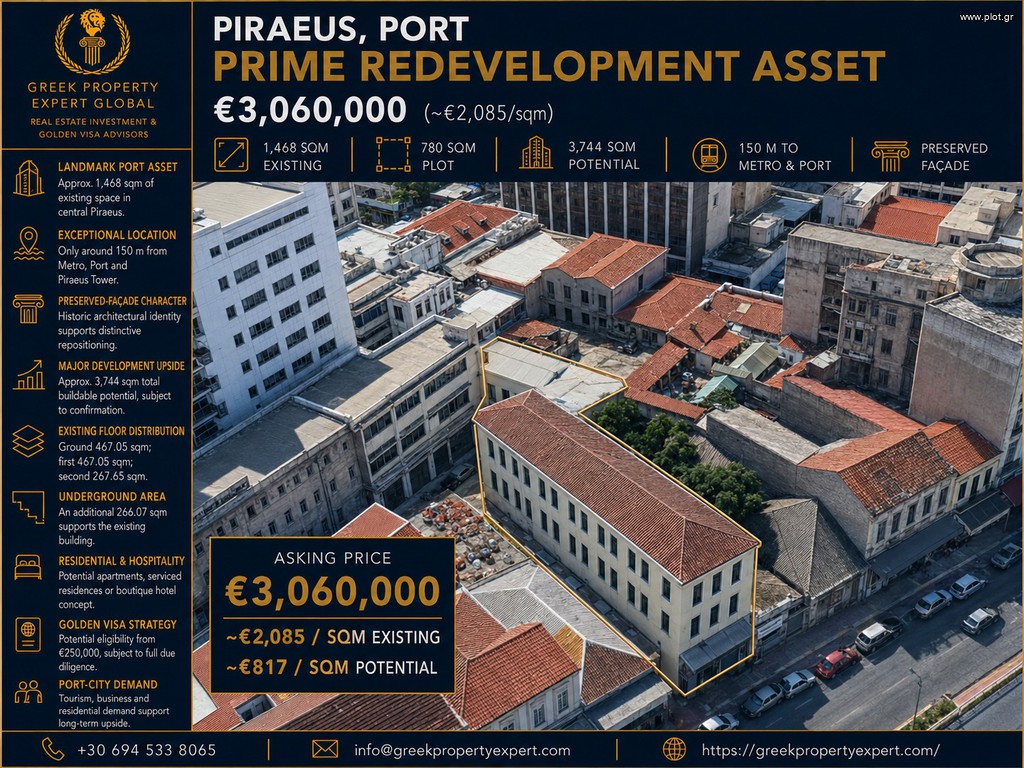 Επιχειρηματικό κτίριο 1.468 τ.μ. πρός πώληση, Πειραιάς, Πειραιάς - Κέντρο