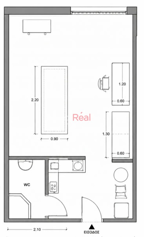 Studio / γκαρσονιέρα 30 τ.μ. προς πώληση, Θεσσαλονίκη - Κέντρο, Τριανδρία