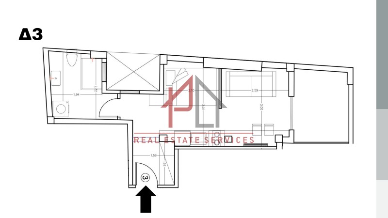 Studio / γκαρσονιέρα 35 τ.μ. πρός πώληση, Θεσσαλονίκη - Κέντρο, Ροτόντα