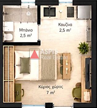Studio / γκαρσονιέρα 12 τ.μ. προς πώληση